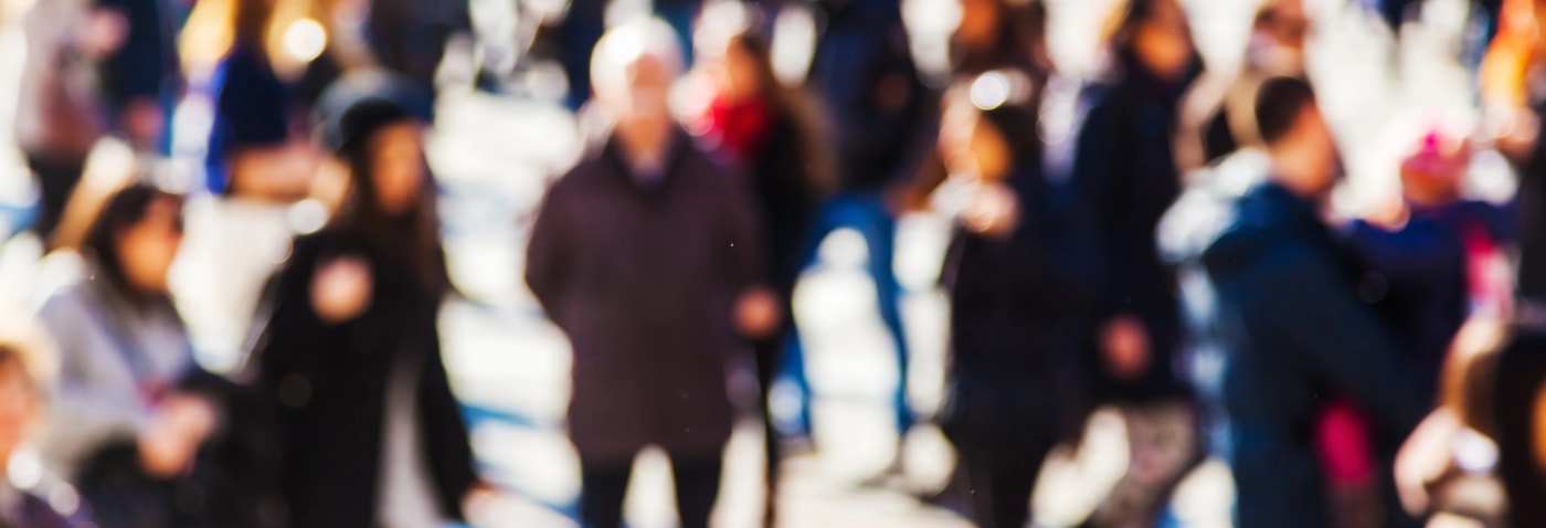 crowd walking Providence